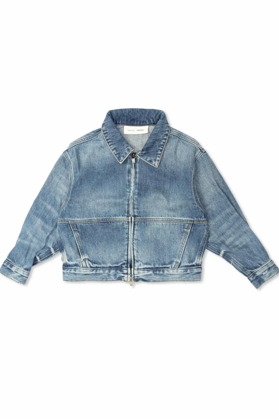 Fear Of God Essentials Kids NIEBIESKI Jeansowa kurtka