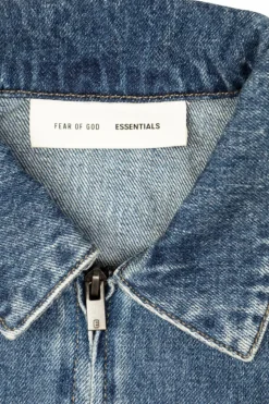 Fear Of God Essentials Kids NIEBIESKI Jeansowa kurtka
