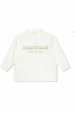 Fear Of God Essentials Kids BIAŁY T-shirt z logo