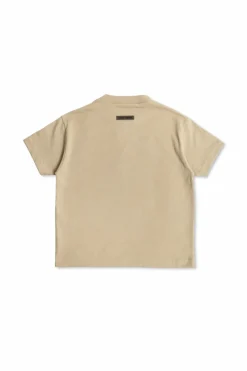 Fear Of God Essentials Kids beżowy T-shirt z logo