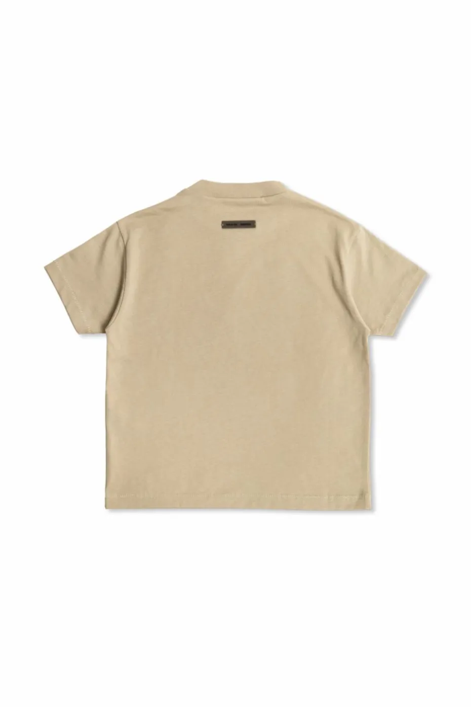 Fear Of God Essentials Kids beżowy T-shirt z logo