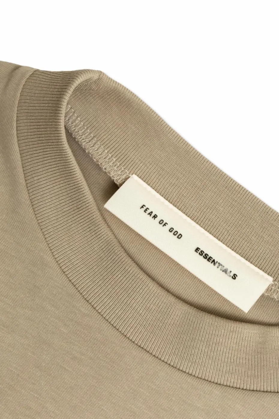 Fear Of God Essentials Kids beżowy T-shirt z logo