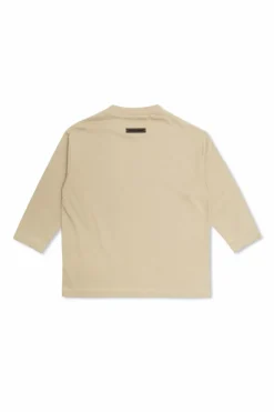 Fear Of God Essentials Kids beżowy T-shirt z logo