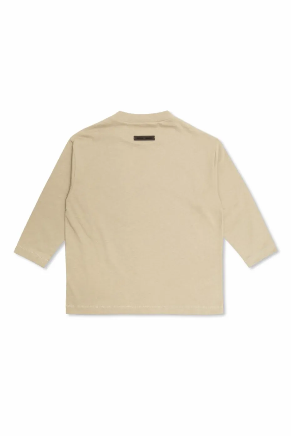 Fear Of God Essentials Kids beżowy T-shirt z logo