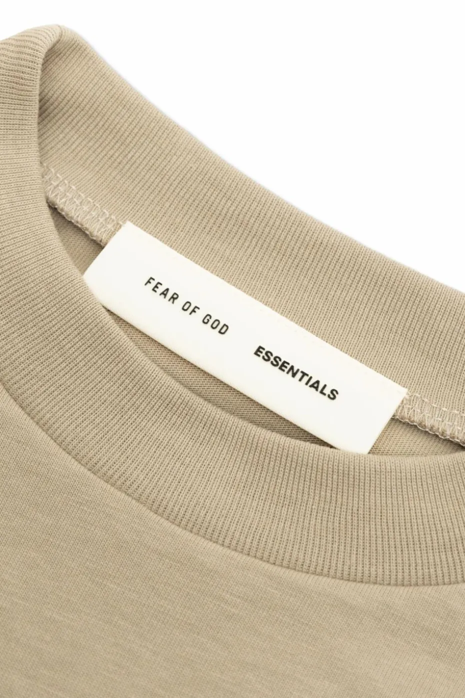 Fear Of God Essentials Kids beżowy T-shirt z logo