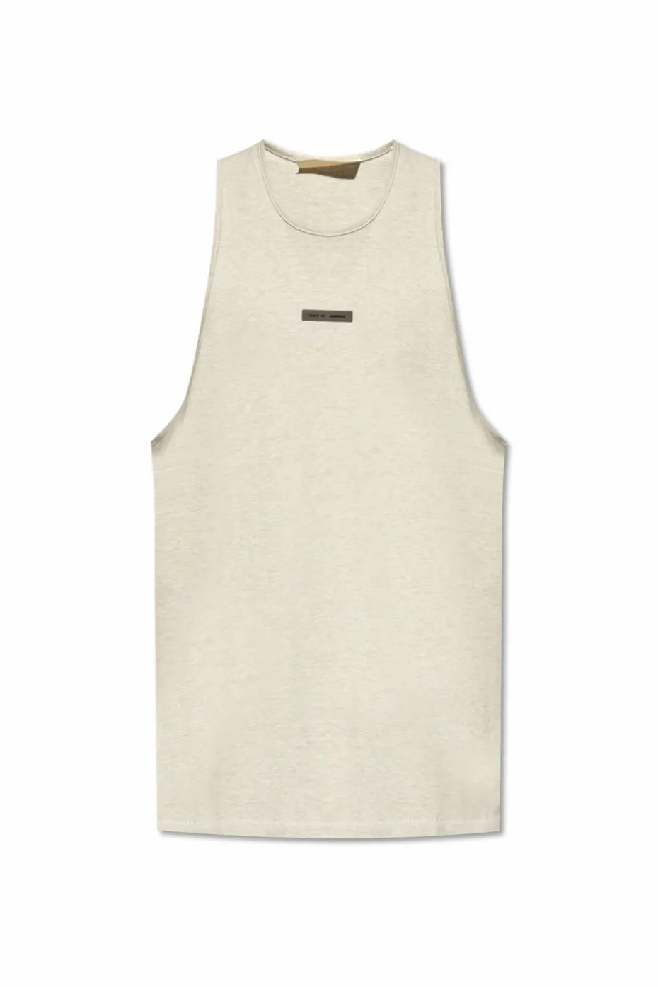 Fear Of God Essentials kremowy T-shirt z logo