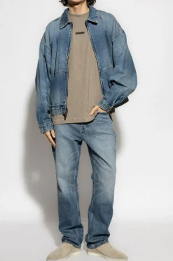 Fear Of God Essentials NIEBIESKI Zwężane jeansy
