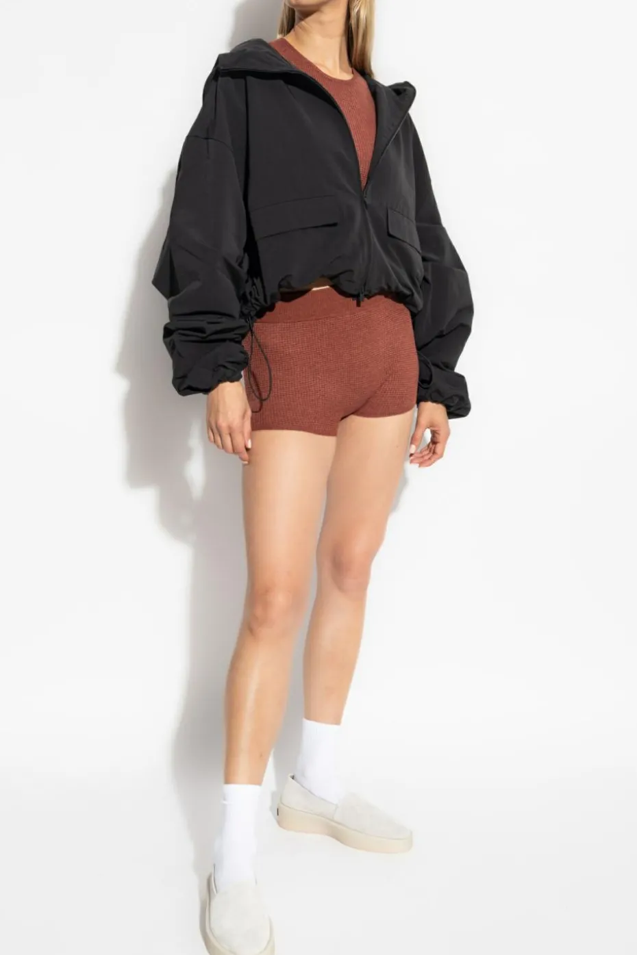 Fear Of God Essentials RÓŻOWY Prążkowany top