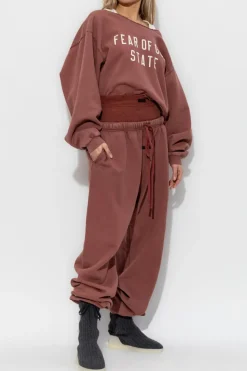 Fear Of God Essentials RÓŻOWY Bluza z kapturem
