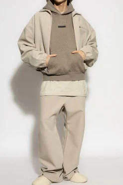 Fear Of God Essentials SZARY Bluza z logo