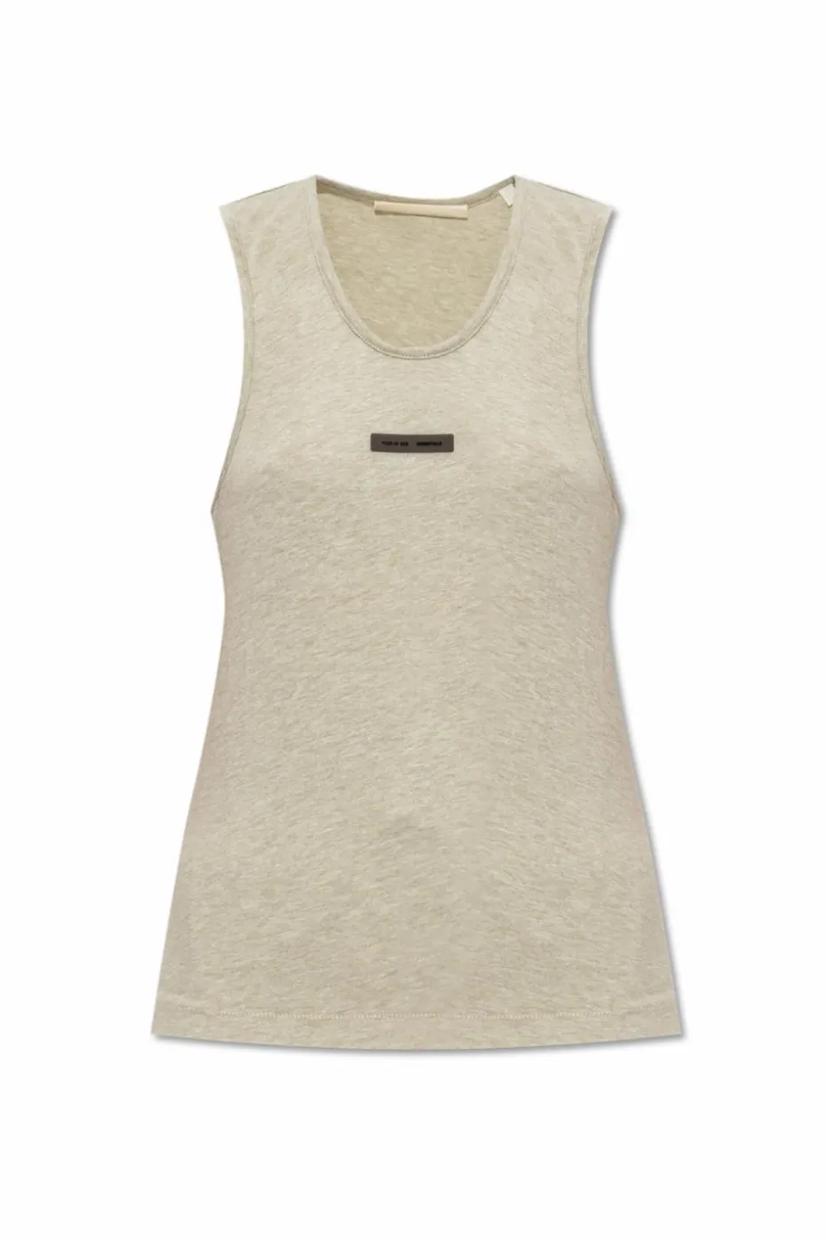 Fear Of God Essentials SZARY T-shirt z logo