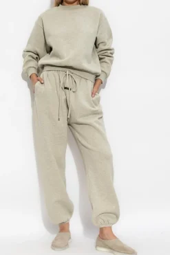 Fear Of God Essentials SZARY Bluza z krótką stójką