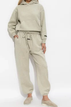 Fear Of God Essentials SZARY Dresowe spodnie z lampasami