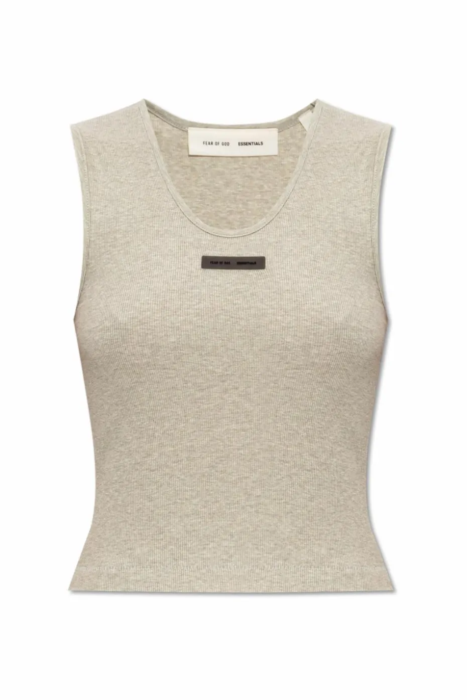 Fear Of God Essentials SZARY T-shirt z logo