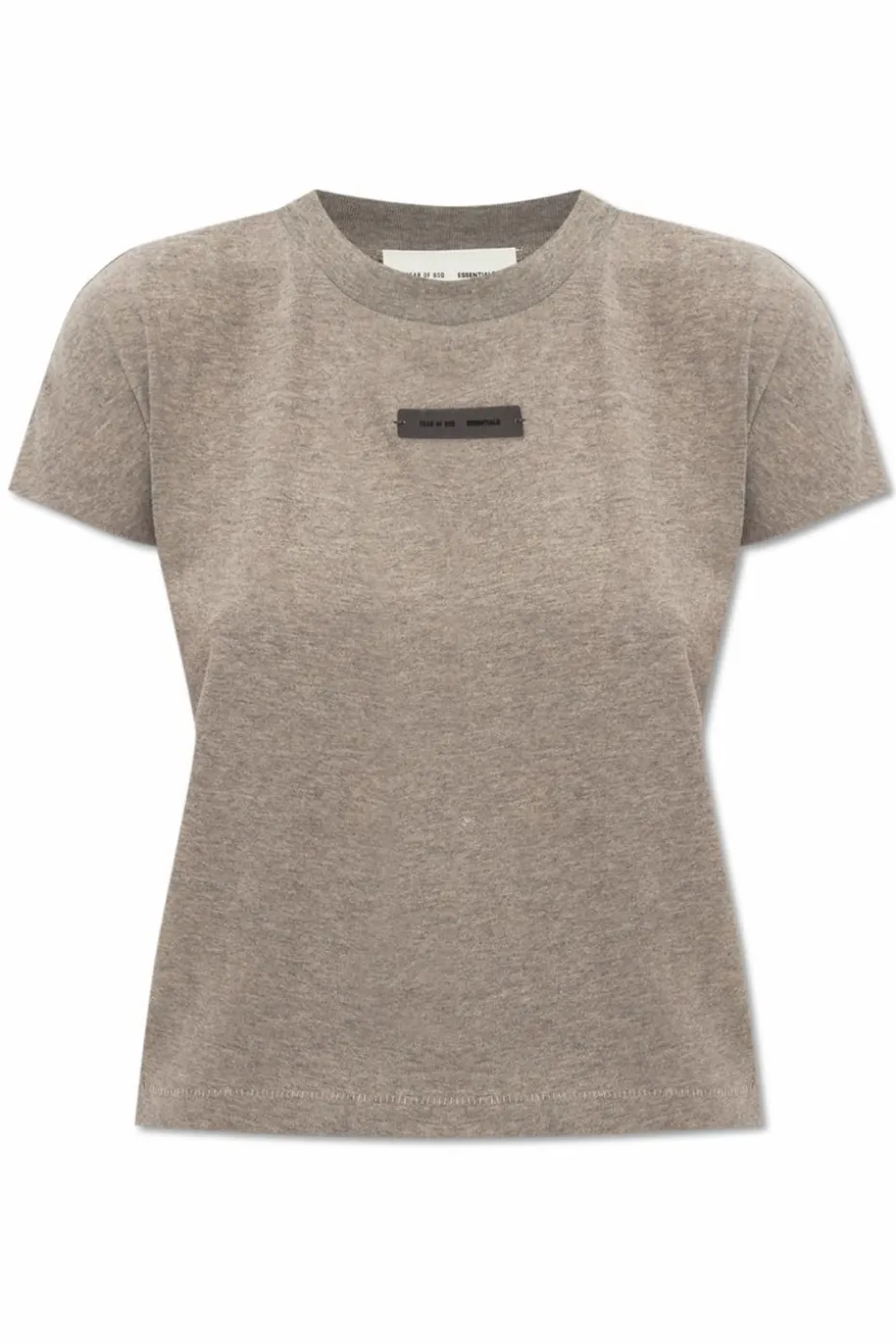 Fear Of God Essentials SZARY T-shirt z logo