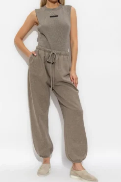 Fear Of God Essentials SZARY Body z logo