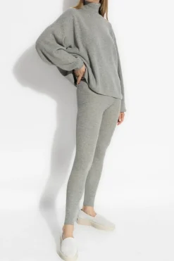 Fear Of God Essentials SZARY Prążkowane legginsy