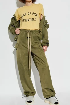 Fear Of God Essentials ŻÓŁTY T-shirt z nadrukiem