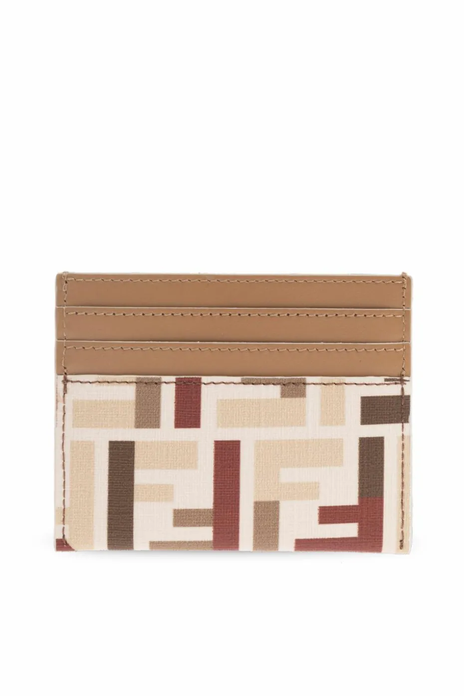 Fendi beżowy Etui na karty z monogramem