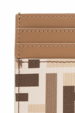 Fendi beżowy Etui na karty z monogramem