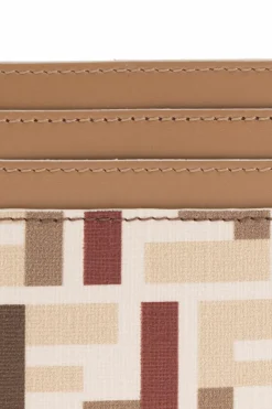 Fendi beżowy Etui na karty z monogramem
