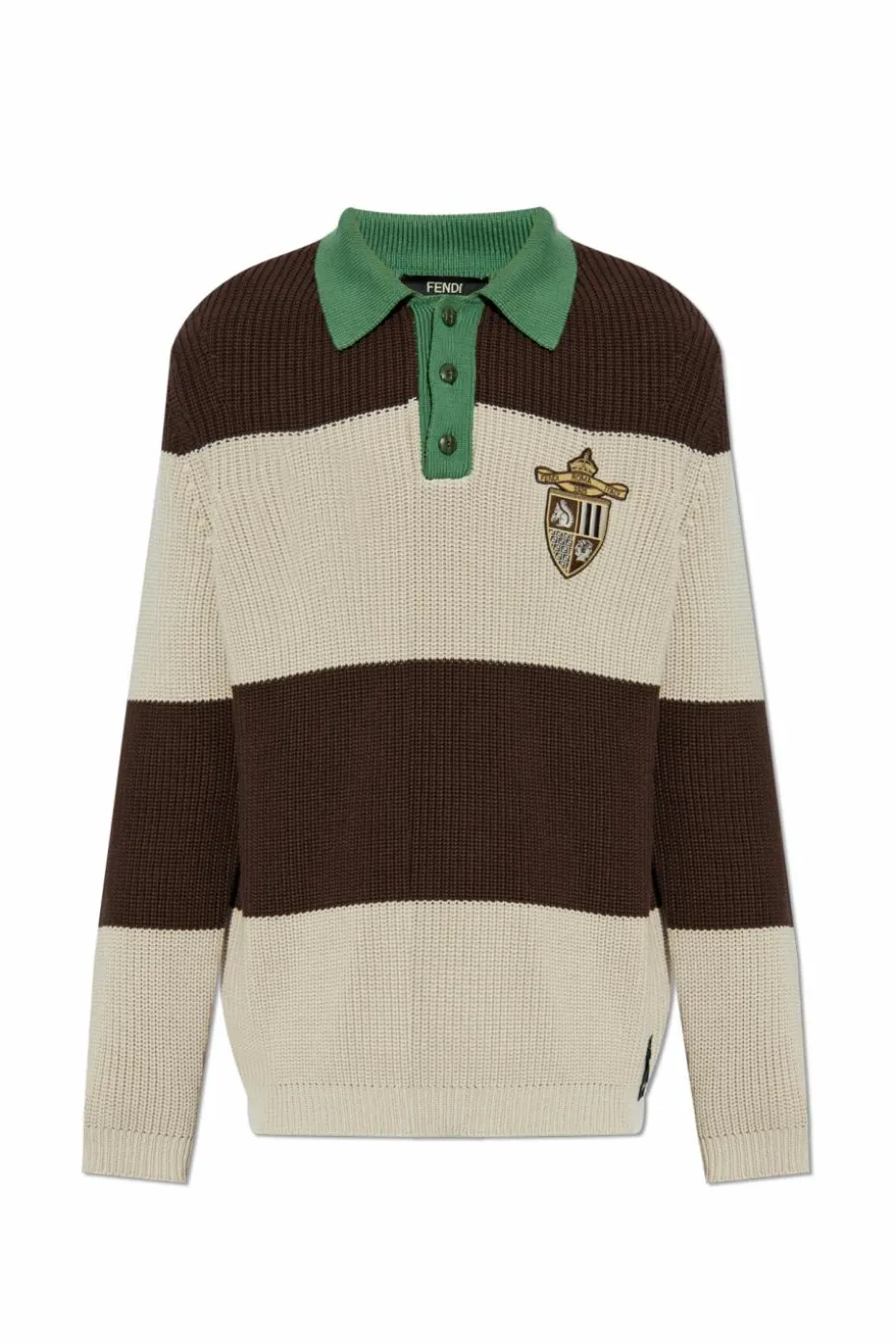 Fendi beżowy Sweter polo
