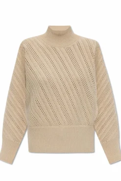 Fendi beżowy Sweter ze stójką