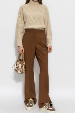 Fendi beżowy Sweter ze stójką