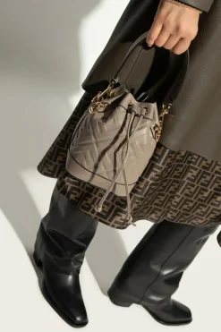 Fendi beżowy Torba na ramię ‘Mon Tresor Mini’ typu ‘bucket’