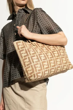 Fendi beżowy Torba `Rool` typu `shopper`
