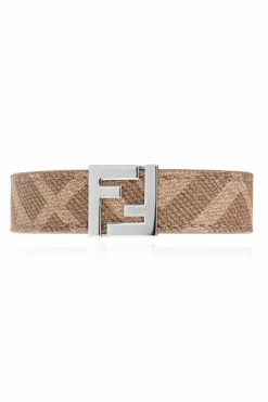Fendi BRĄZOWY Bransoleta z logo