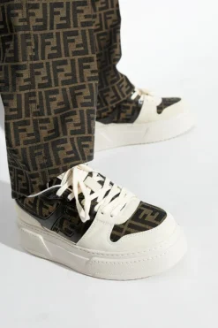 Fendi BRĄZOWY Buty sportowe na platformie