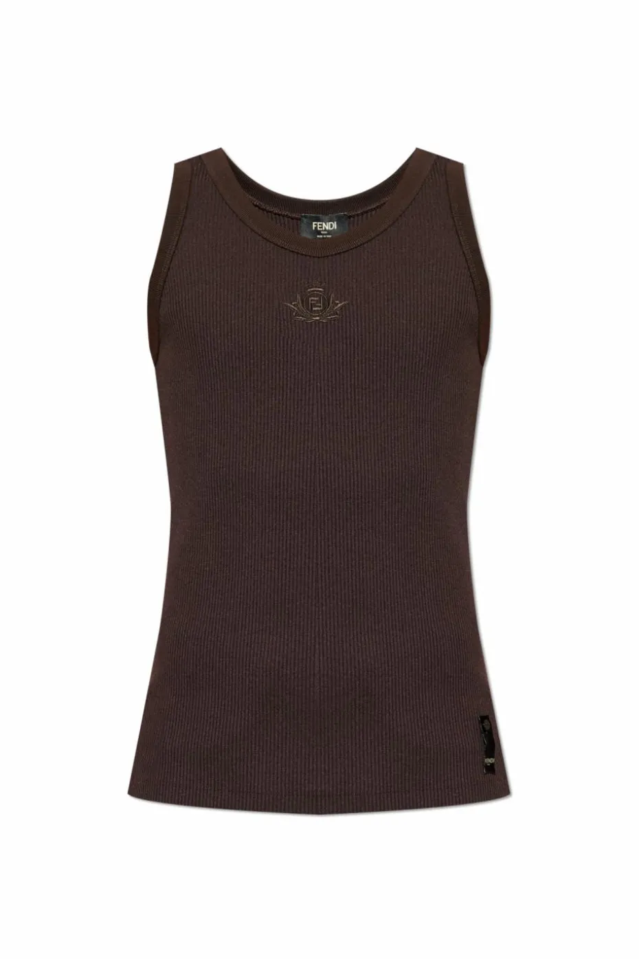 Fendi BRĄZOWY Prążkowany top