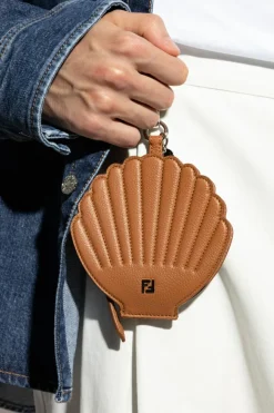 Fendi BRĄZOWY Saszetka w kształcie muszli