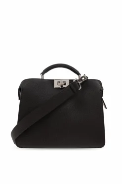 Fendi BRĄZOWY Skórzana torba