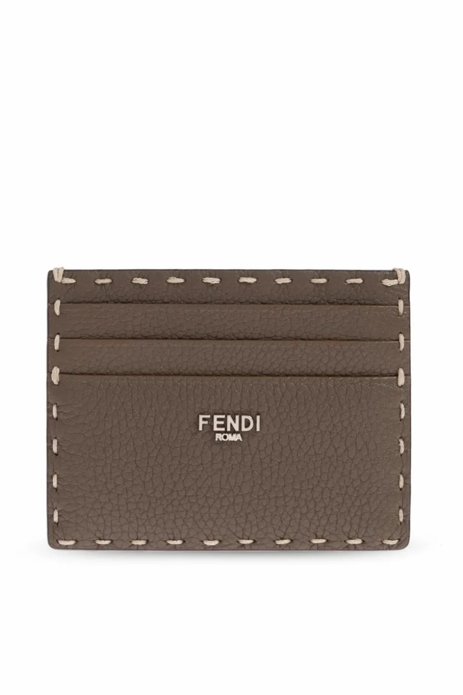 Fendi BRĄZOWY Skórzane etui na karty