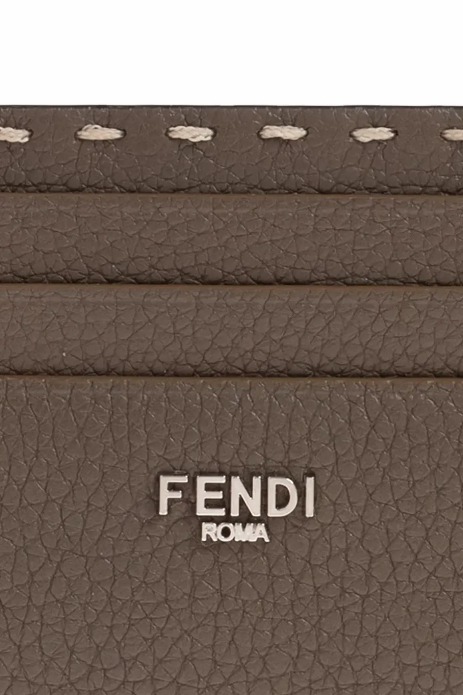 Fendi BRĄZOWY Skórzane etui na karty