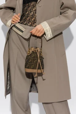 Fendi BRĄZOWY Torba na ramię ‘Mon Tresor Small’ typu ‘bucket’