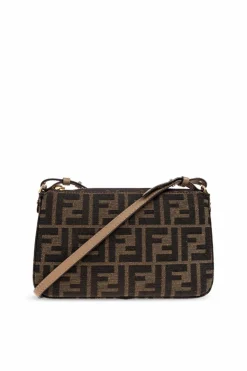 Fendi BRĄZOWY Torba na ramię `Baguette`