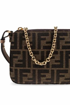 Fendi BRĄZOWY Torba na ramię `Baguette`
