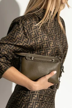 Fendi BRĄZOWY Torba na ramię `By The Way Selleria Mini`