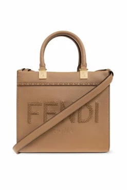 Fendi BRĄZOWY Torba `Sunshine Small` typu `shopper`