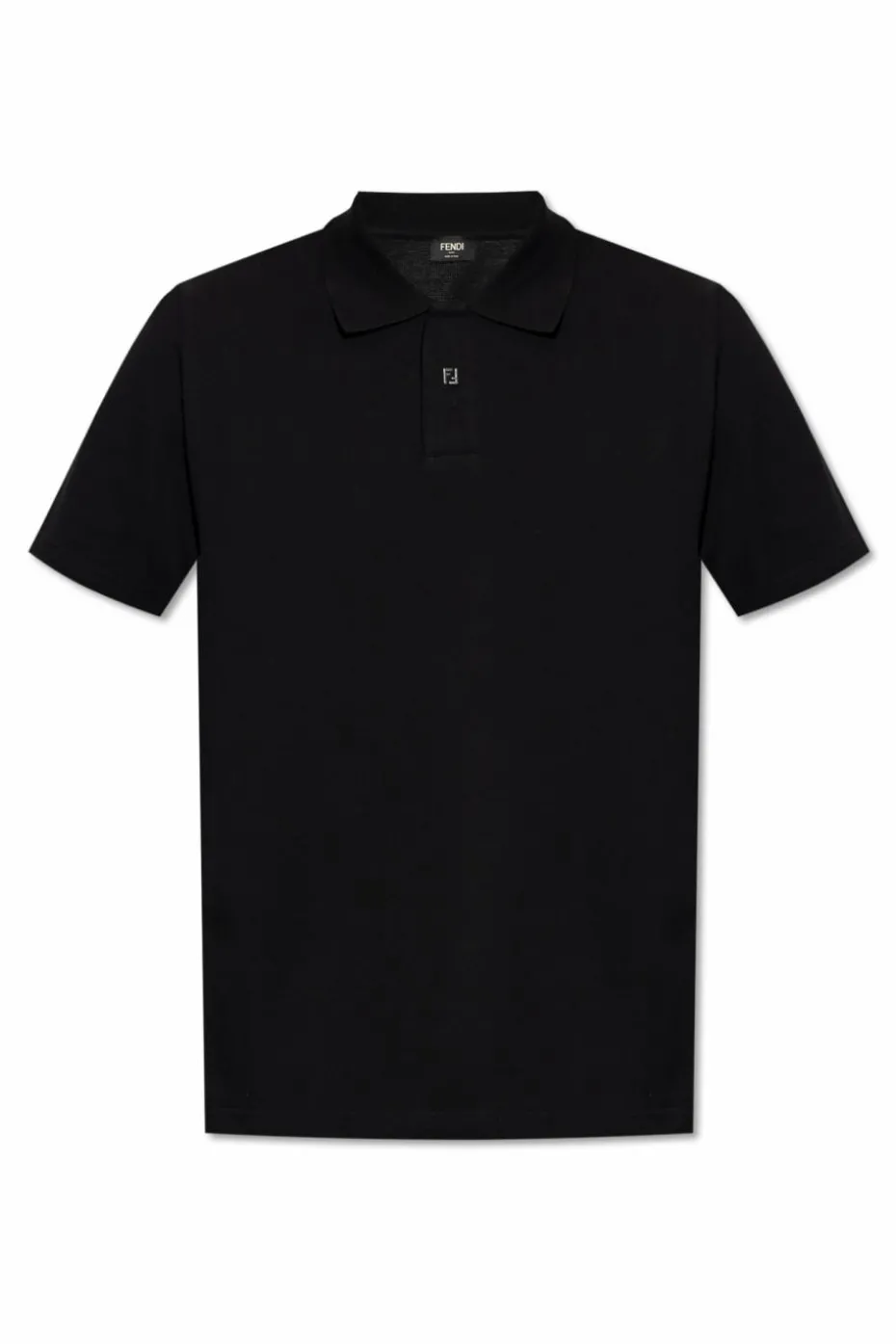 Fendi CZARNY Polo z aplikacją w kształcie logo