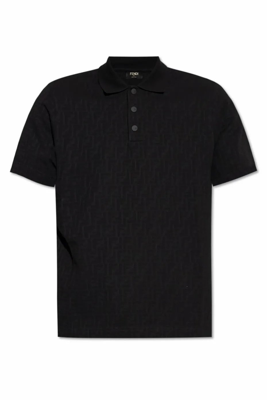 Fendi CZARNY Polo z monogramem