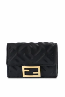 Fendi CZARNY Portfel ‘Trifold’