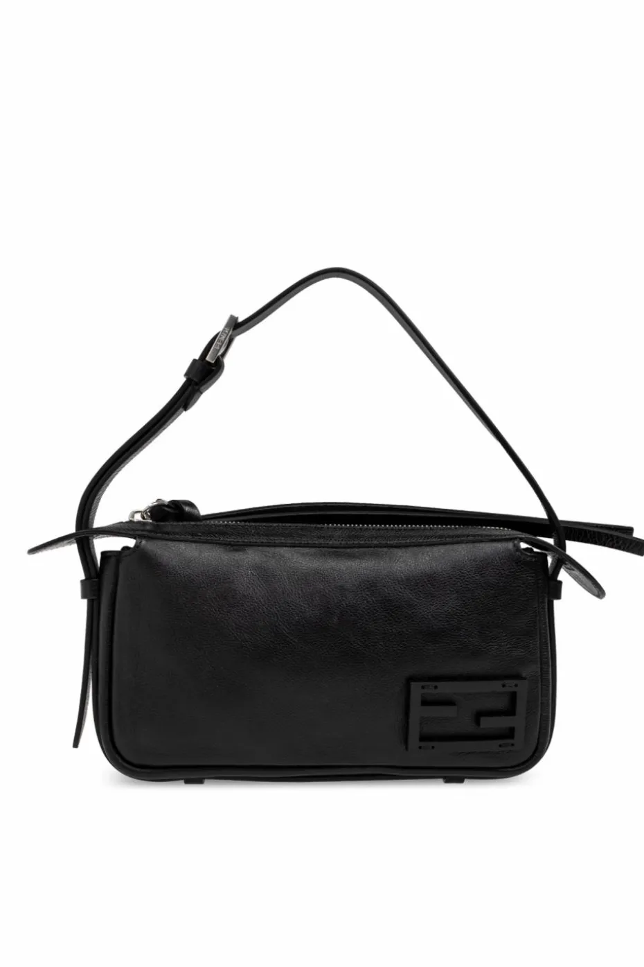 Fendi CZARNY Skórzana torba na ramię ‘Smiply Fendi Mini’