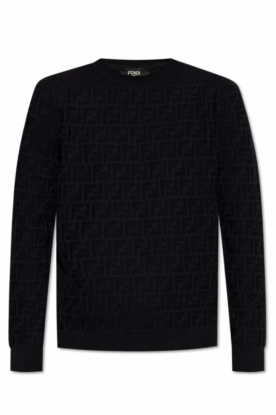 Fendi CZARNY Sweter z monogramem