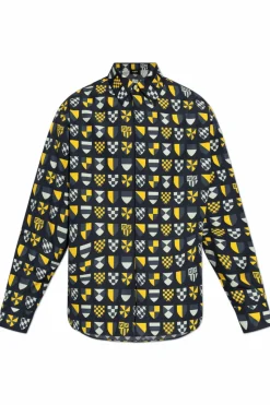 Fendi GRANATOWY Bawełnaina koszula