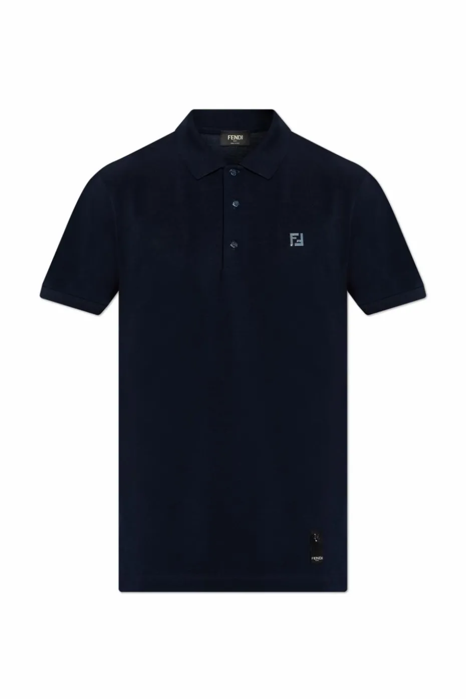 Fendi GRANATOWY Polo z aplikacją w kształcie logo