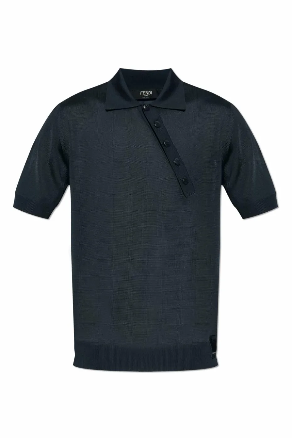 Fendi GRANATOWY Polo z naszywką z logo